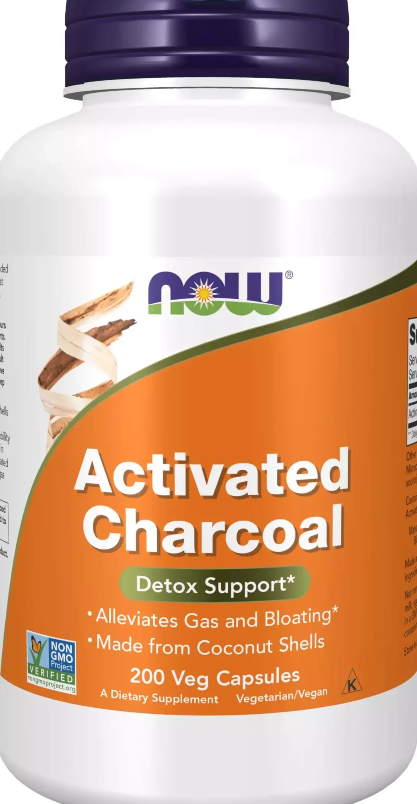 NOW Activated Charcoal 200 stk