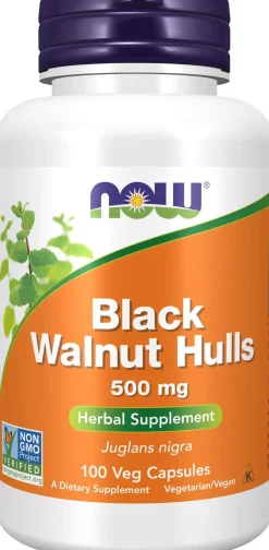NOW Black Walnut Hulls 500 mg 100 stk
