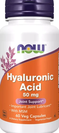 NOW Hyaluronic Acid 50Mg + Msm 60 stk