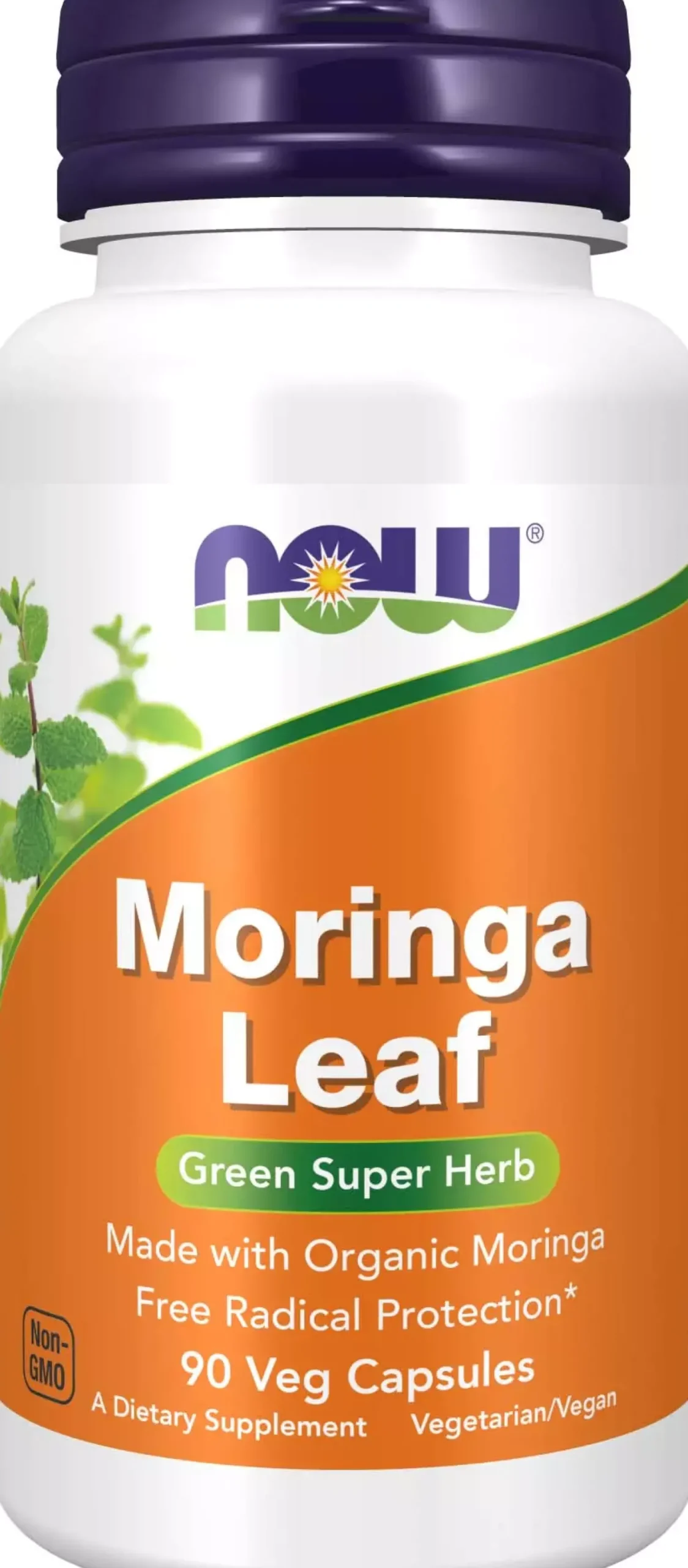 NOW Org Moringa Leaf 400 mg 90 stk