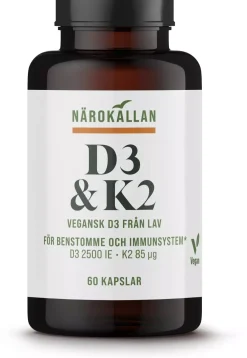 Närokällan D3 & K2 60 stk