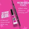 NYX PROFESSIONAL MAKEUP Brows Routine Set Bundle The Brow Glue Transparent & Micro Brow Pencil Ash Brown