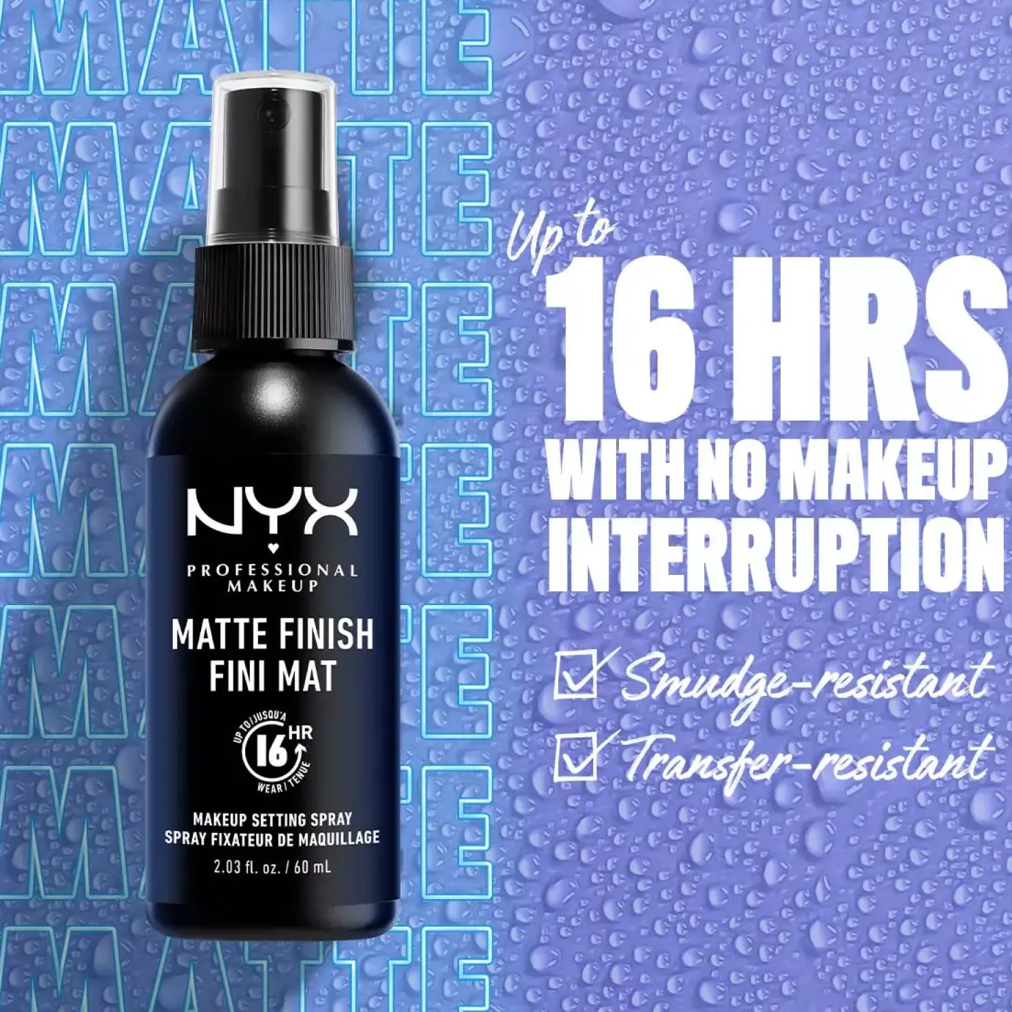 NYX PROFESSIONAL MAKEUP Bundle Plump Right Back Primer + Serum 30 ml & Matte Finish Setting Spray 60 ml