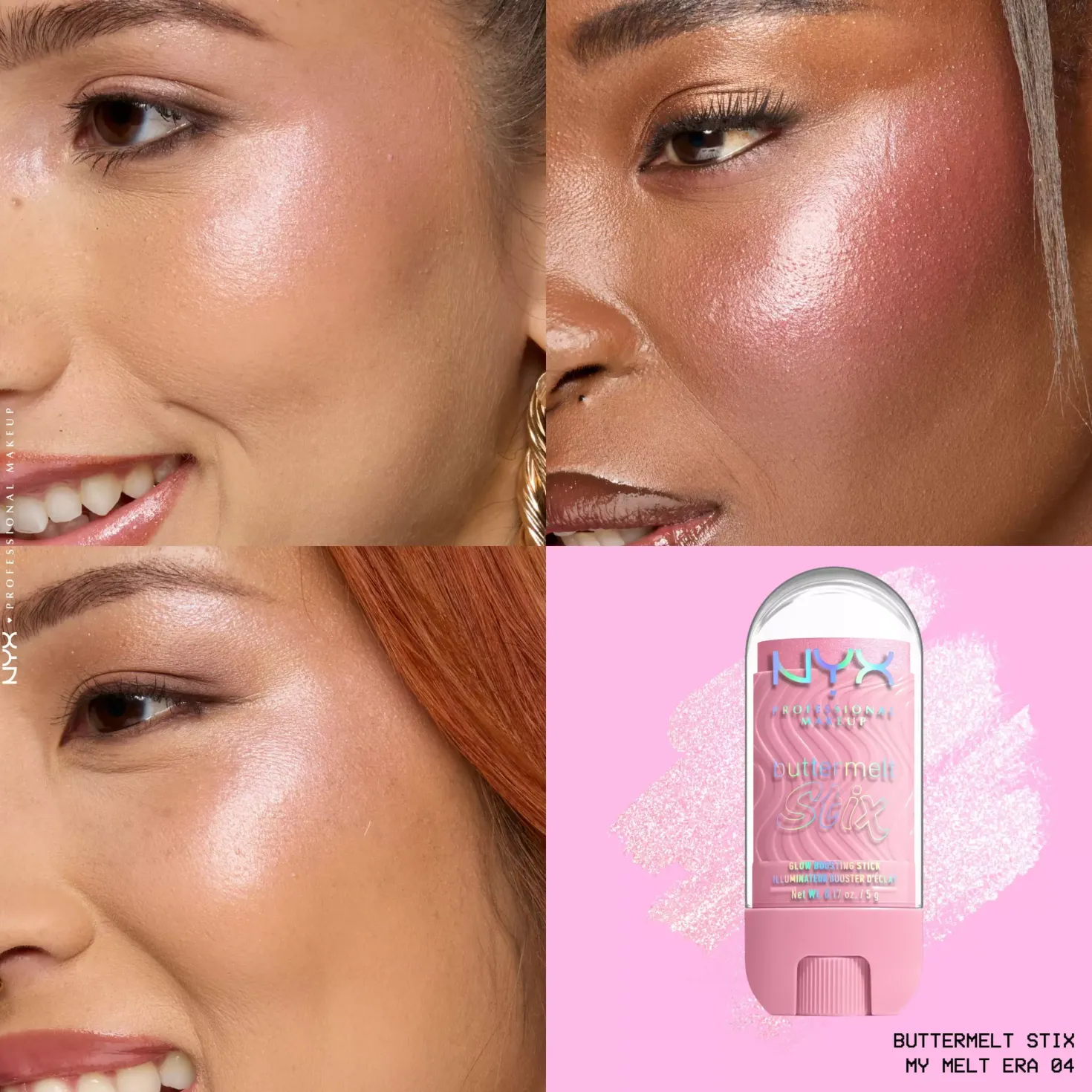 NYX PROFESSIONAL MAKEUP Buttermelt Glaze Highlighter Stix 01 Big Melt Energy