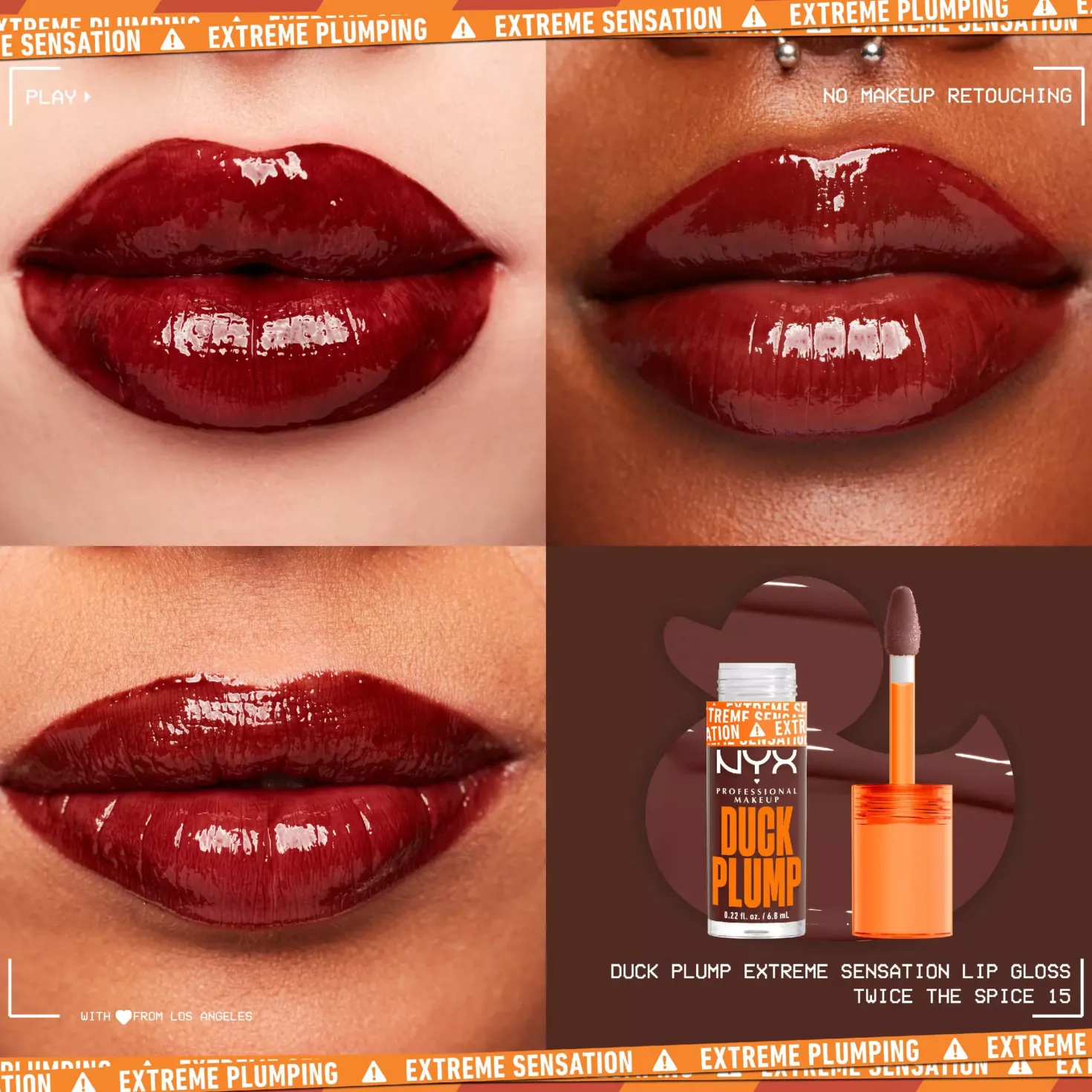 NYX PROFESSIONAL MAKEUP Duck Plump Lip Lacquer 19 Cherry Spice