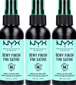NYX PROFESSIONAL MAKEUP Makeup Setting Spray Dewy Finish x 3