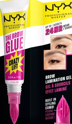 NYX PROFESSIONAL MAKEUP The Brow Glue Crazy Lift Lamination Gel 01 Transparent