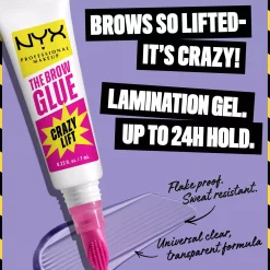 NYX PROFESSIONAL MAKEUP The Brow Glue Crazy Lift Lamination Gel 01 Transparent