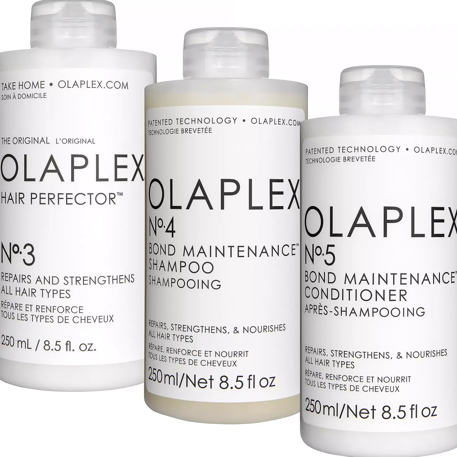 Olaplex Bond Maintenance Bundle No.4 Shampoo 250 ml & No.5 Conditioner 250 ml & No.3 250 ml