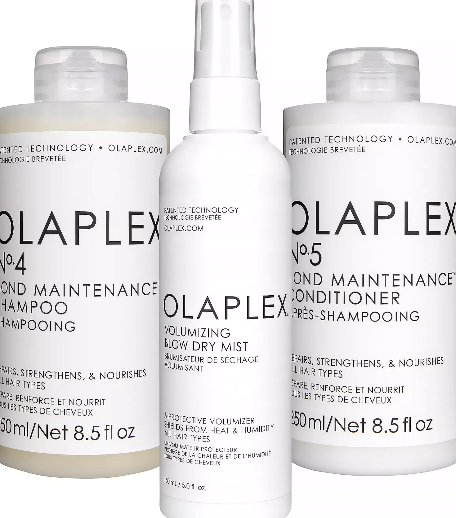 Olaplex Bundle No.4 Shampoo 250 ml & No.5 Conditioner 250 ml & Blow Dry Mist 150 ml