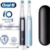 Oral B iO 3 Black & Blue Electric Toothbrushes Designed By Braun