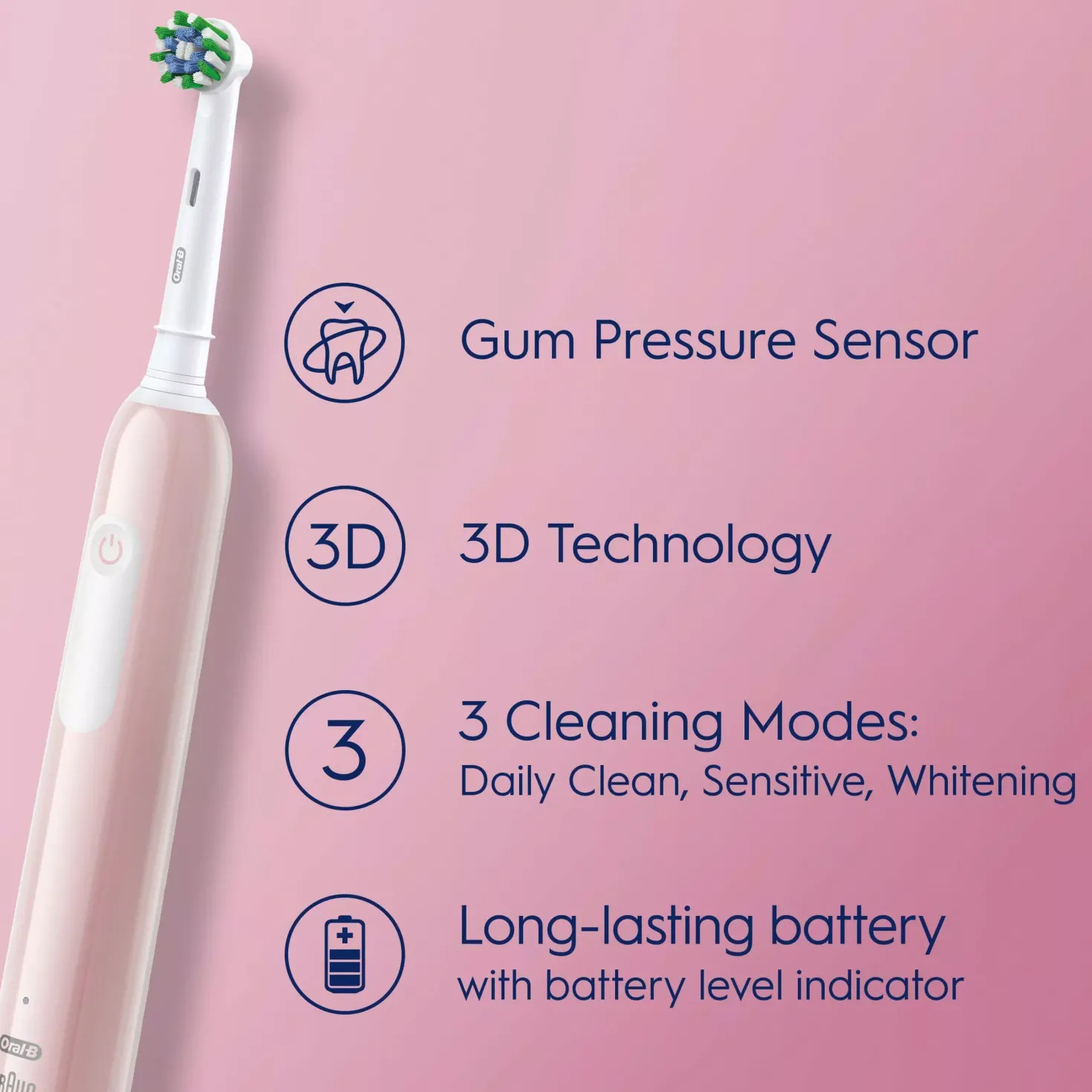 Oral B Pro Series 1 Electric Toothbrush Designed By Braun Pink