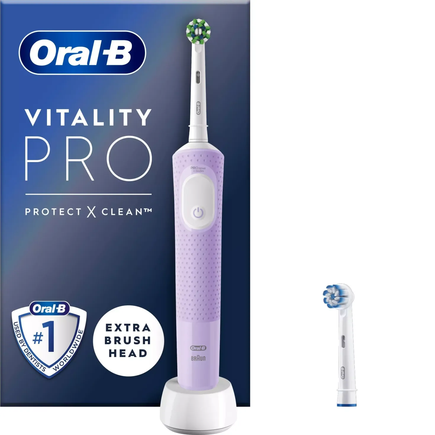Oral B Vitality Pro Electric Toothbrush 2 Brush heads Black