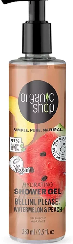 Organic Shop Hydrating Shower Gel Bellini please! Watermelon & Peach 280 ml