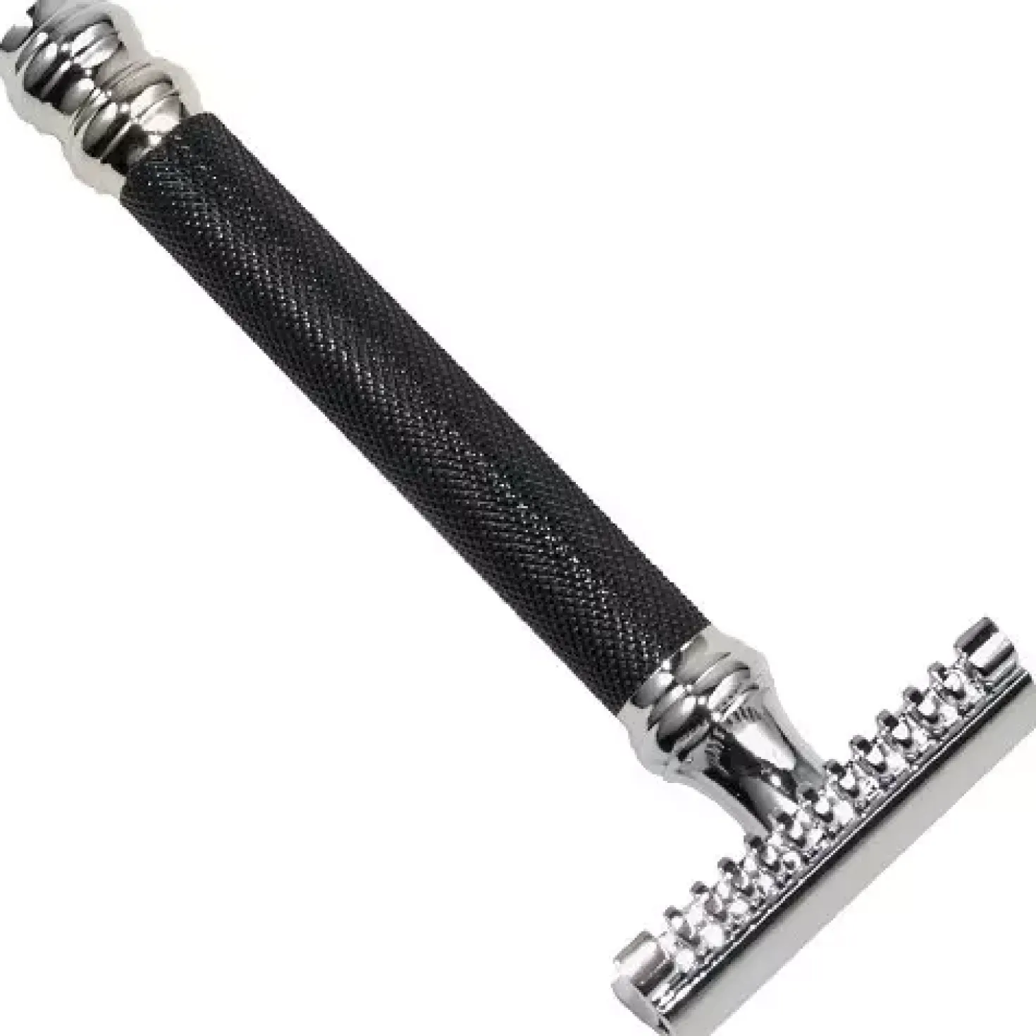 Parker Shaving Parker 26C -Black & Chrome Handle Open Comb 3 Piece Safety Razor
