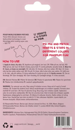 Peggy World Blemish Patches Stars and Hearts Black