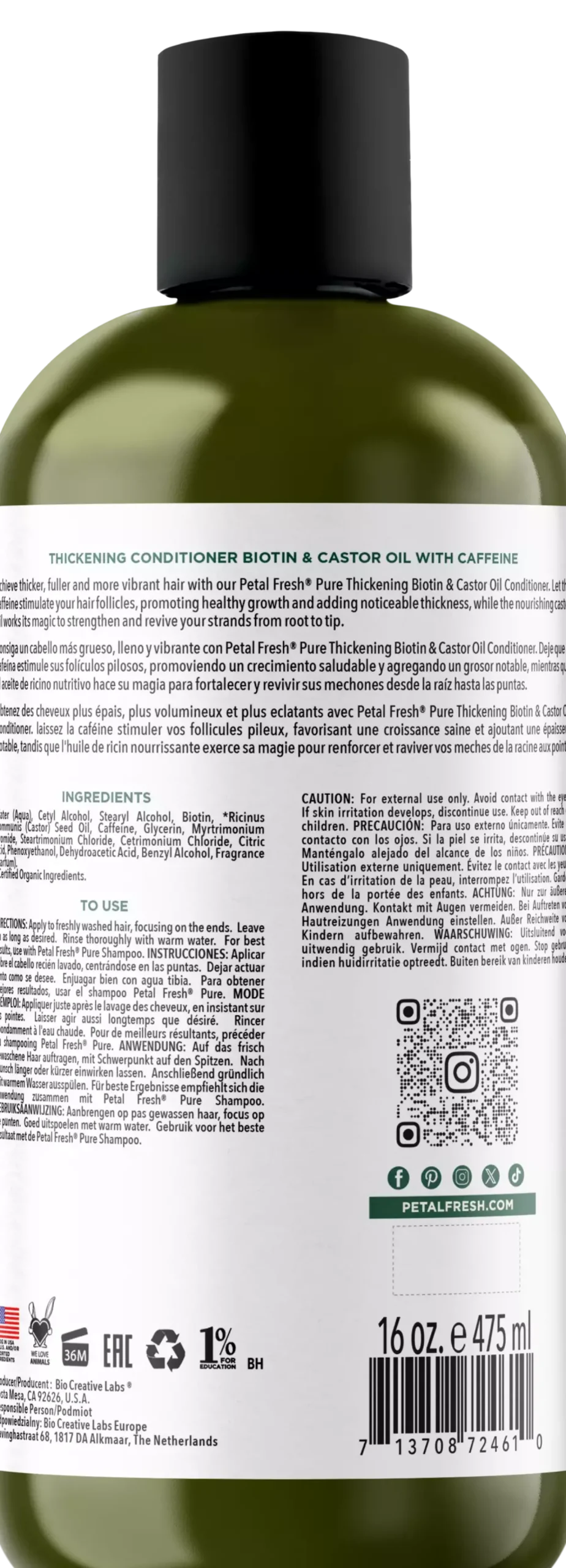 Petal FreshPure Biotin & Castor Oil Conditioner 473 ml