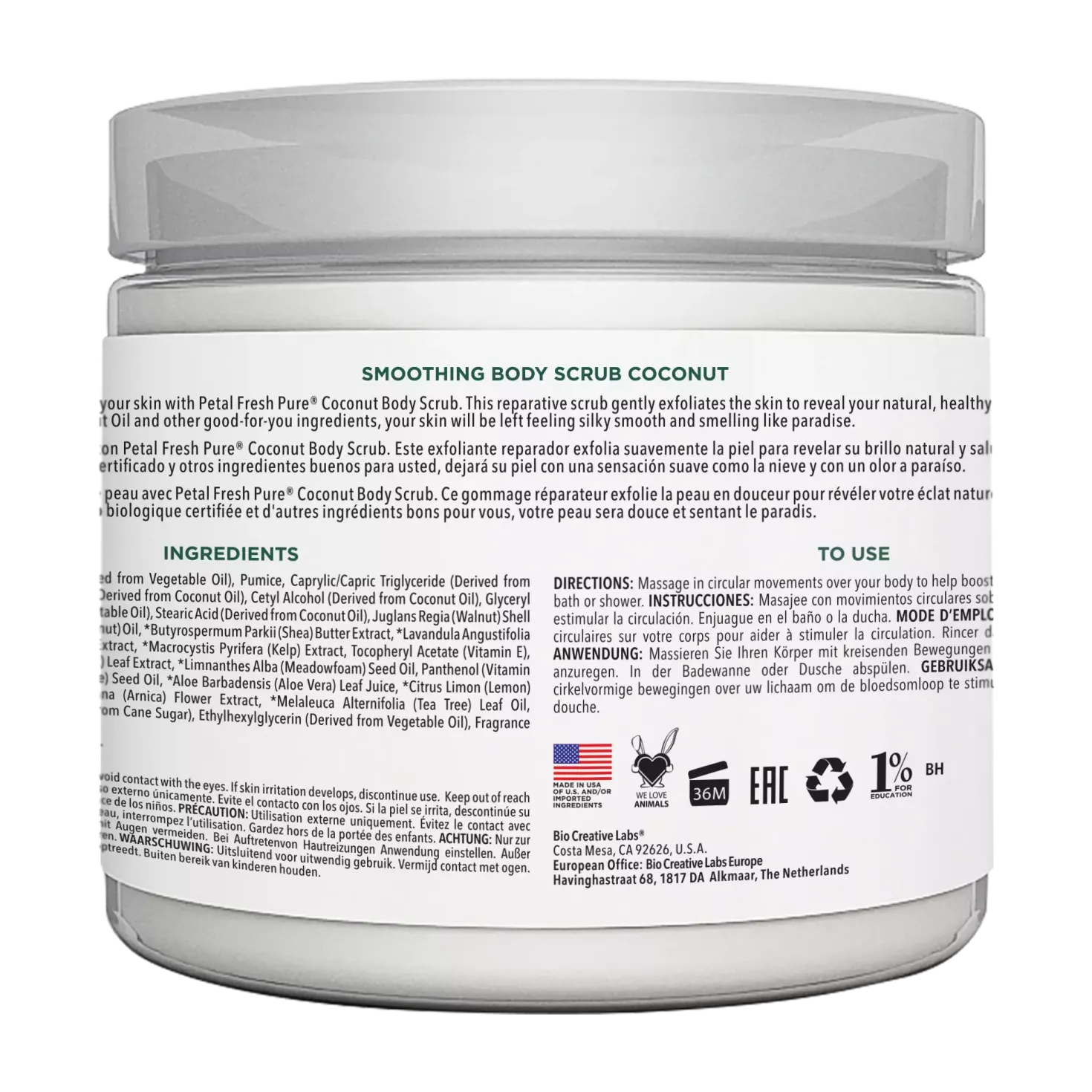 Petal FreshPure Coconut Oil Body Scrub 473 ml