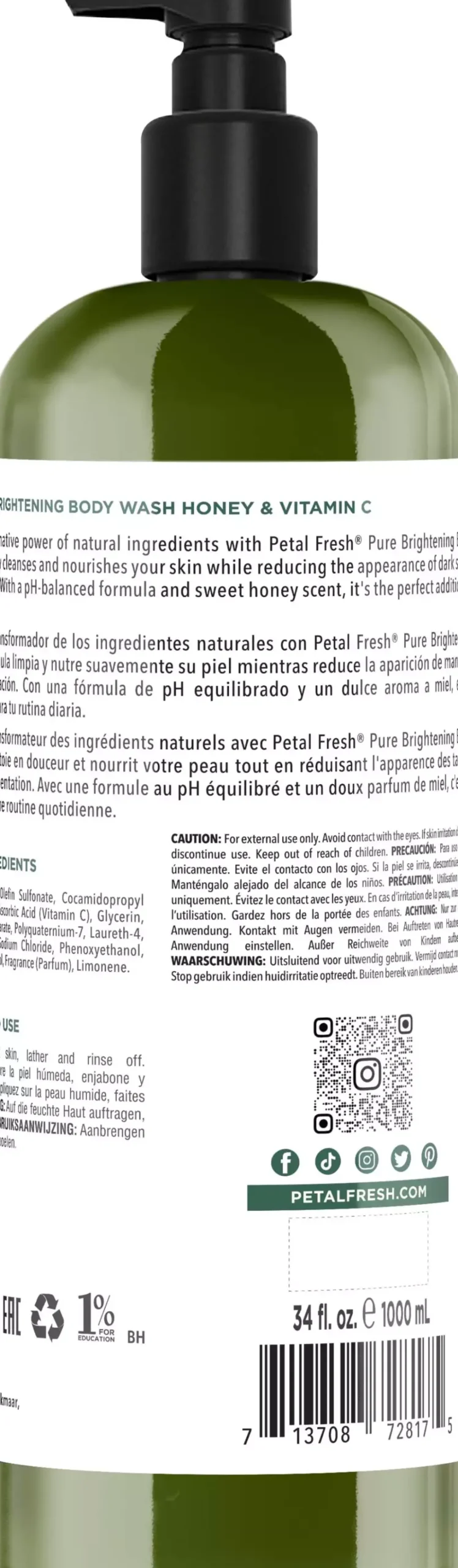Petal FreshPure Honey & Vitamin C Body Wash 1000 ml