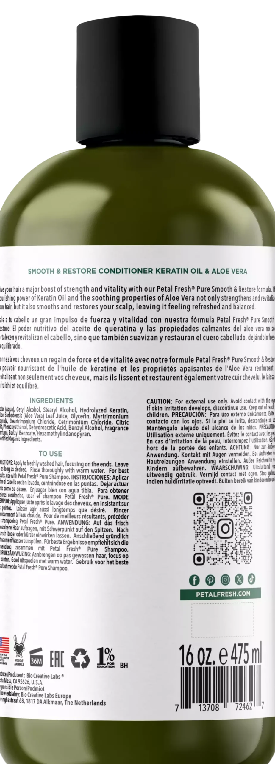 Petal FreshPure Keratin & Aloe Vera Conditioner 473 ml