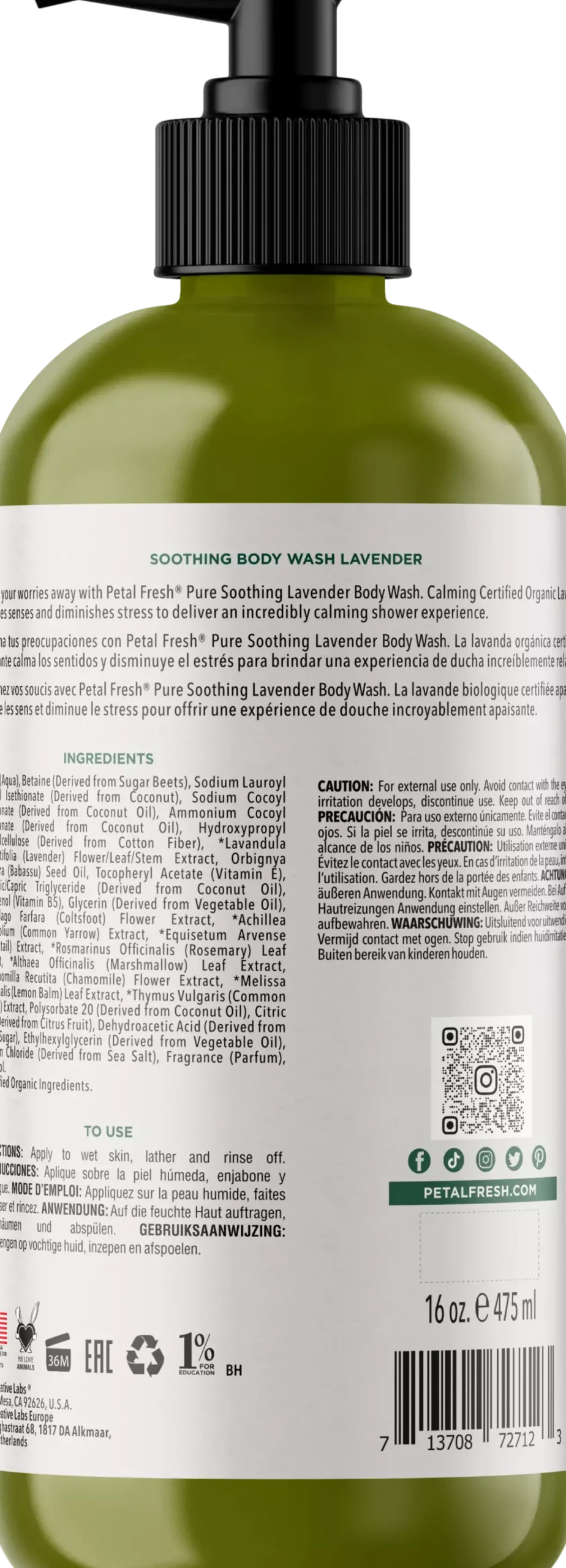 Petal FreshPure Lavender Body Wash 1000 ml
