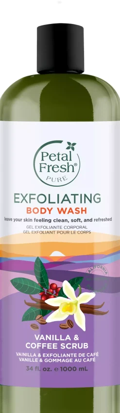 Petal FreshPure Vanilla & Coffee Scrub Exfoliating Body Wash 1000 ml