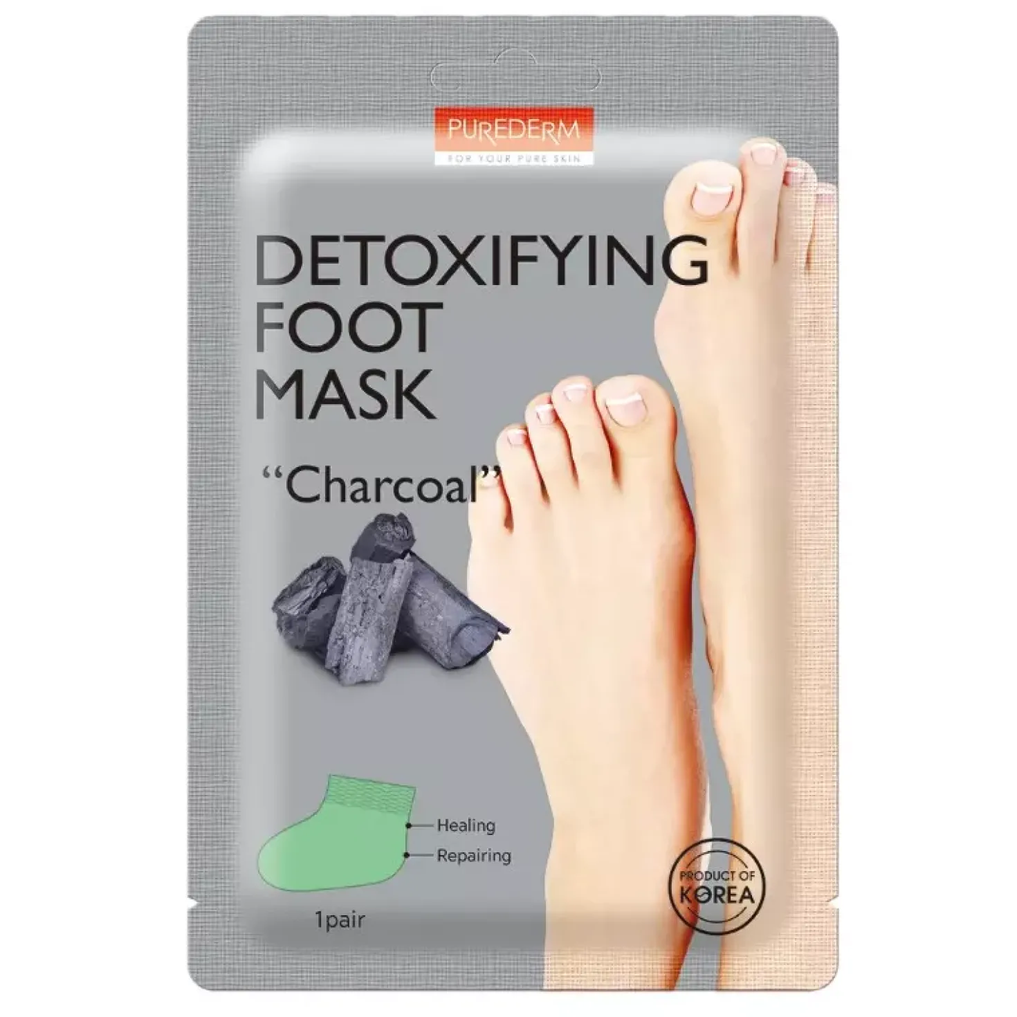 Purederm Detoxifying Foot Mask CHARCOAL
