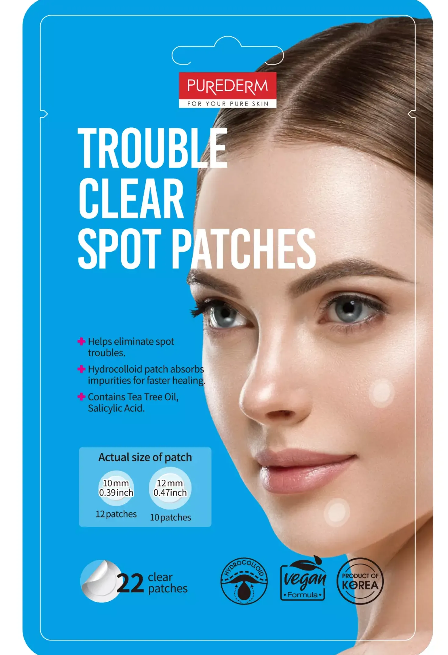 Purederm Trouble Clear Spot Patches 22pcs 2 g