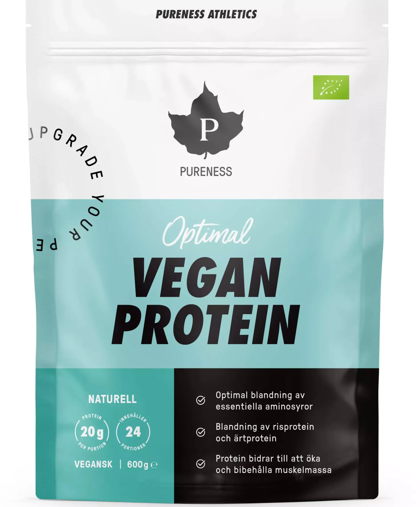 Pureness Athletics Optimal Vegan Protein Ekologisk Naturell 600 g