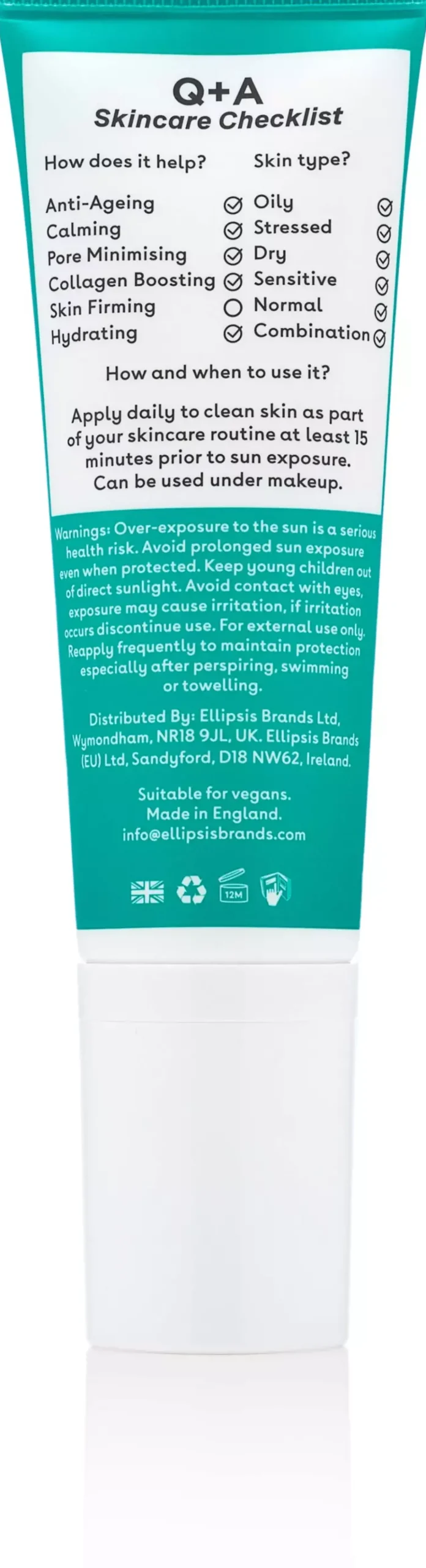 Q+A Niacinamide Balancing Face Sunscreen SPF 50 50 ml