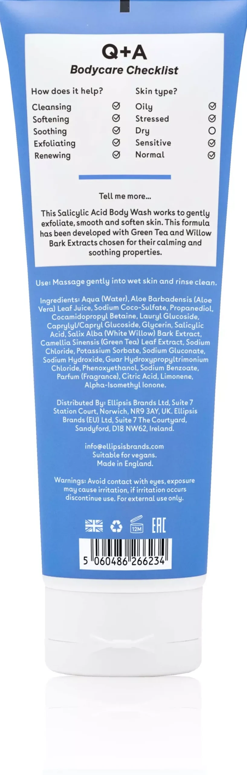 Q+A Salicylic Acid Body Wash 250 ml