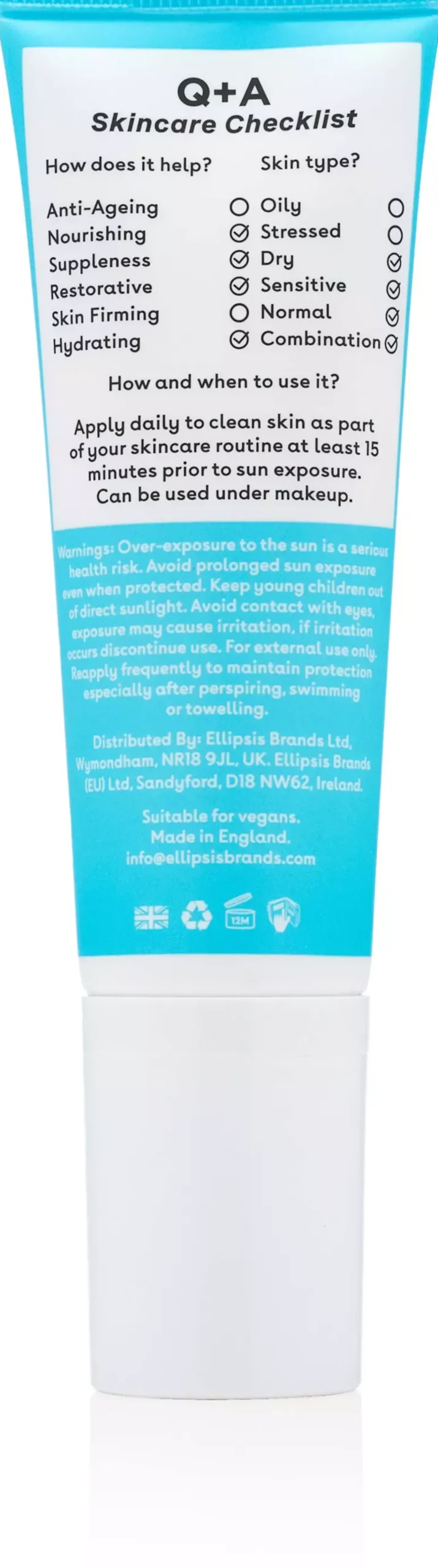 Q+A Squalane Hydrating Face Sunscreen SPF 50 50 ml
