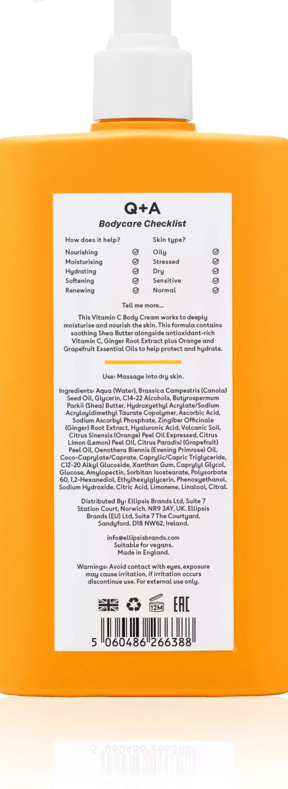 Q+A Vitamin C Body Cream 250 ml