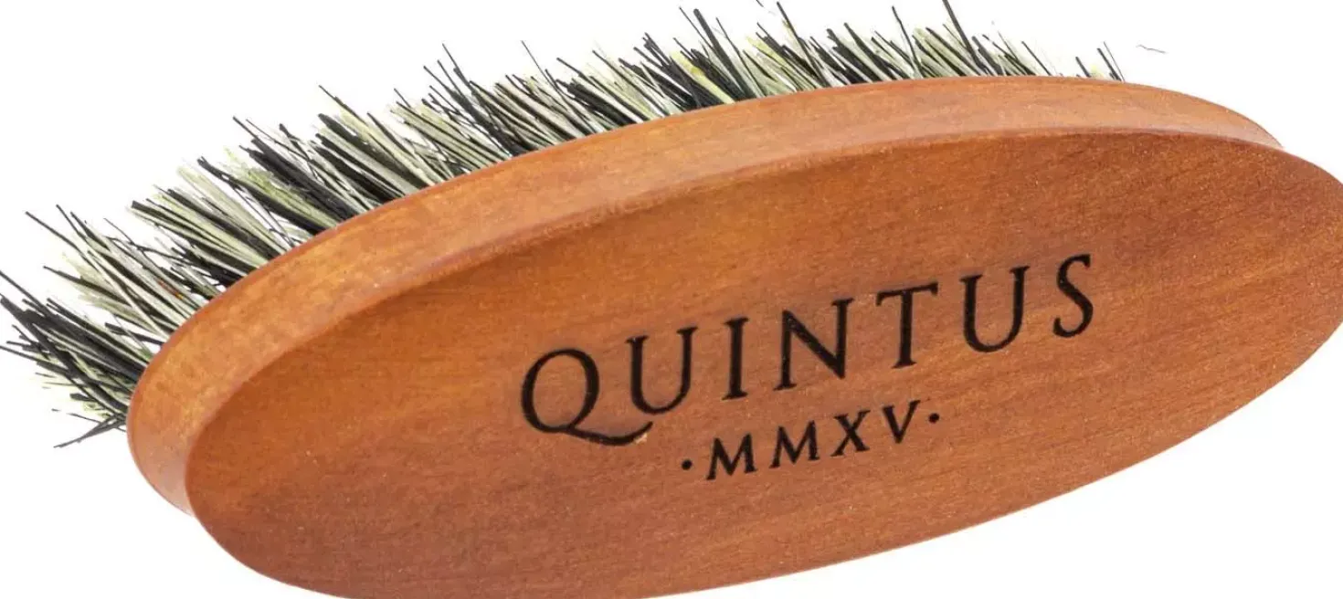 Quintus MMXV Small Vegan Beard Brush Pearwood Tampico Fibers