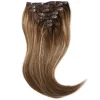 Rapunzel of Sweden Classic Clip-ins Straight / Medium Volume / 7 pieces 50 cm Brown Ash Blonde Balayage B5.1/7.4