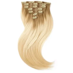 Rapunzel of Sweden Invisible Clip-ins Straight / Medium Volume / 7 pieces 50 cm Dark Ashy Blonde Balayage B2.6/10.8