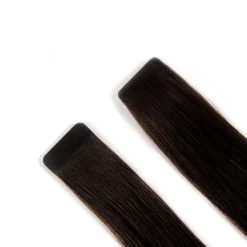 Rapunzel of Sweden Premium Tape Extensions Straight / Mixed Tapes 3 cm / 8 pieces 50 cm 1.2 Black Brown