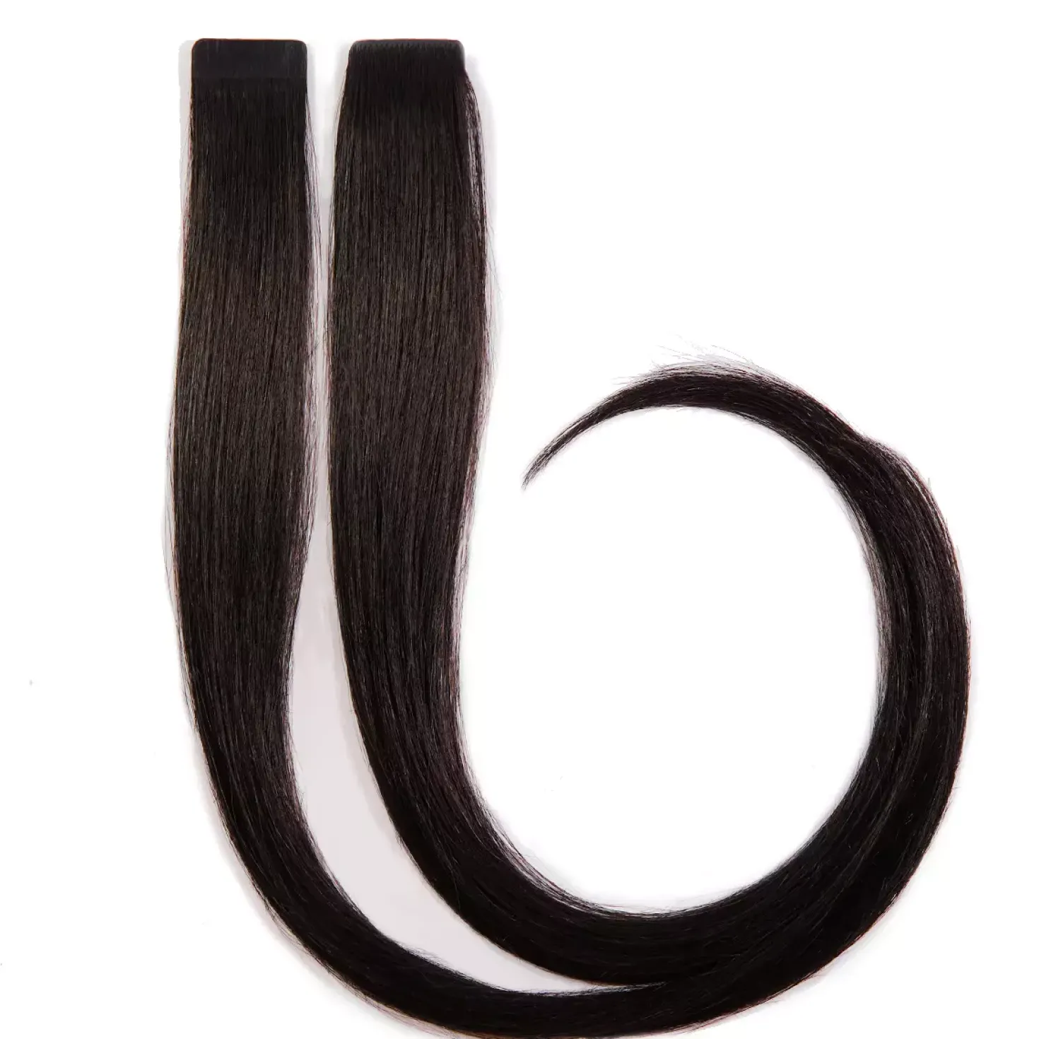 Rapunzel of Sweden Premium Tape Extensions Straight / Mixed Tapes 3 cm / 8 pieces 50 cm 1.2 Black Brown