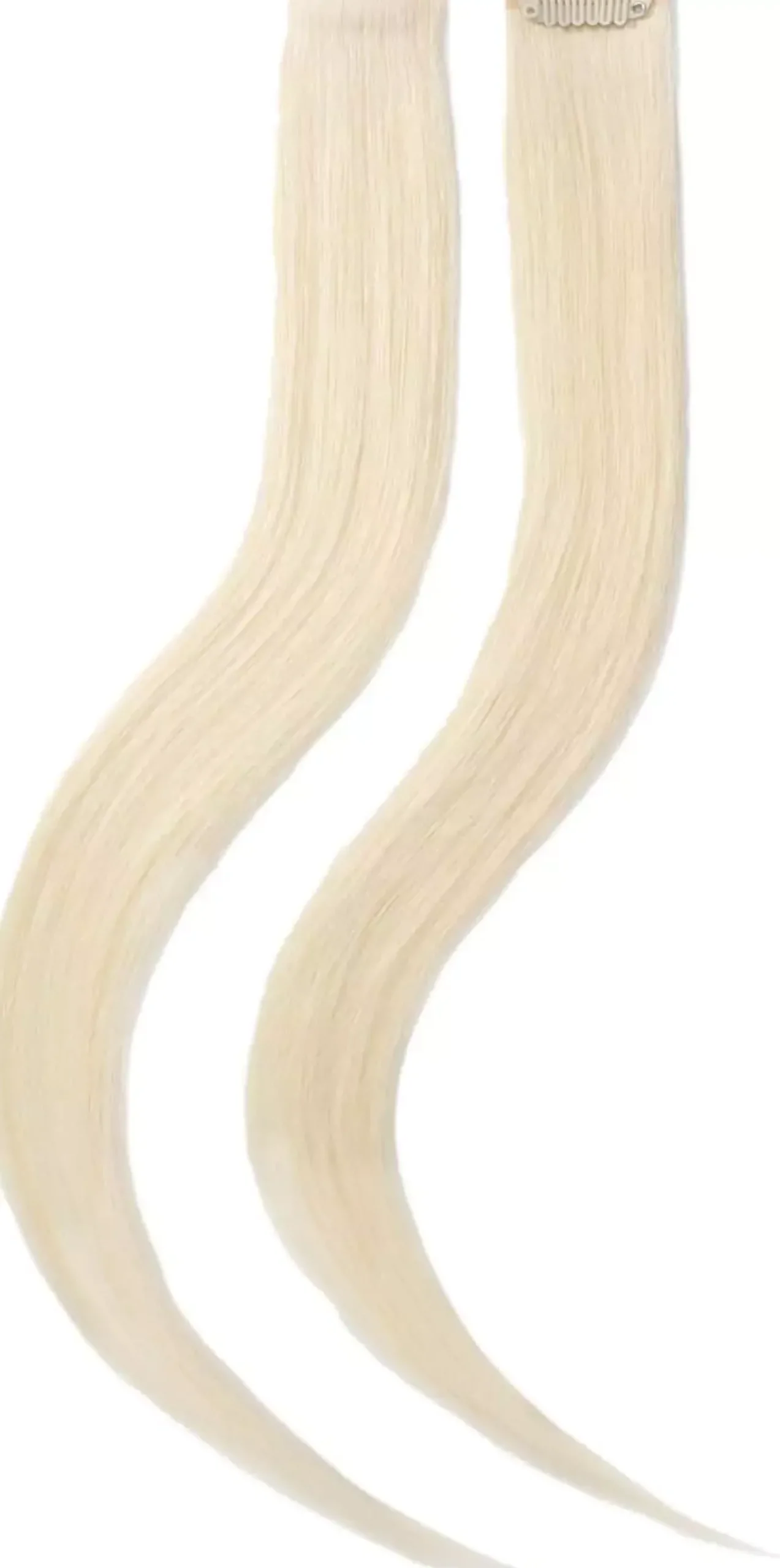 Rapunzel of Sweden Single Invisible Clip-ins Straight / 2 pieces 40 cm M7.3/10.8 Cendre Ash Blonde Mix