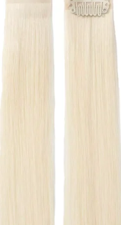 Rapunzel of Sweden Single Invisible Clip-ins Straight / 2 pieces 40 cm M7.3/10.8 Cendre Ash Blonde Mix