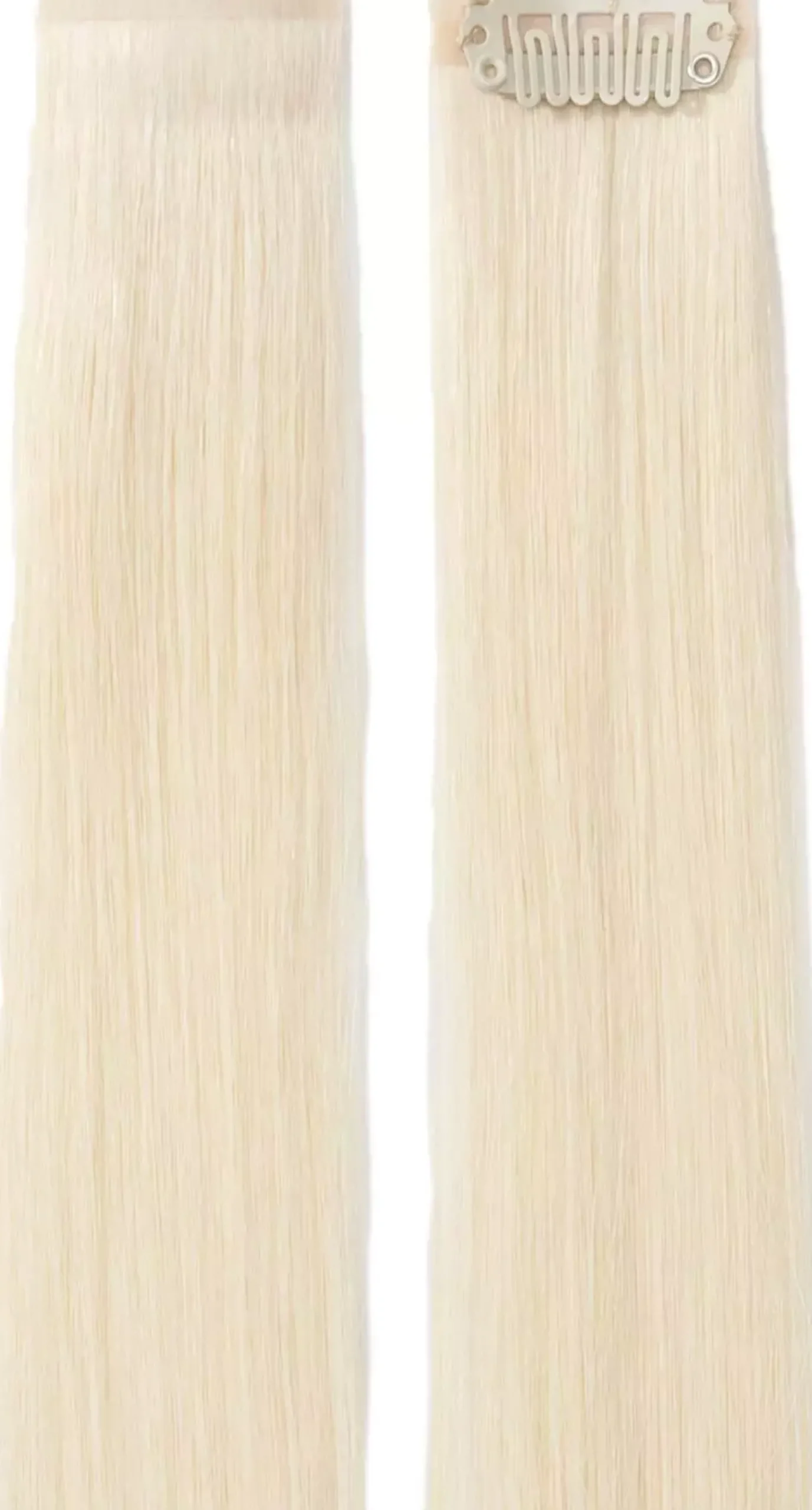Rapunzel of Sweden Single Invisible Clip-ins Straight / 2 pieces 40 cm M7.3/10.8 Cendre Ash Blonde Mix