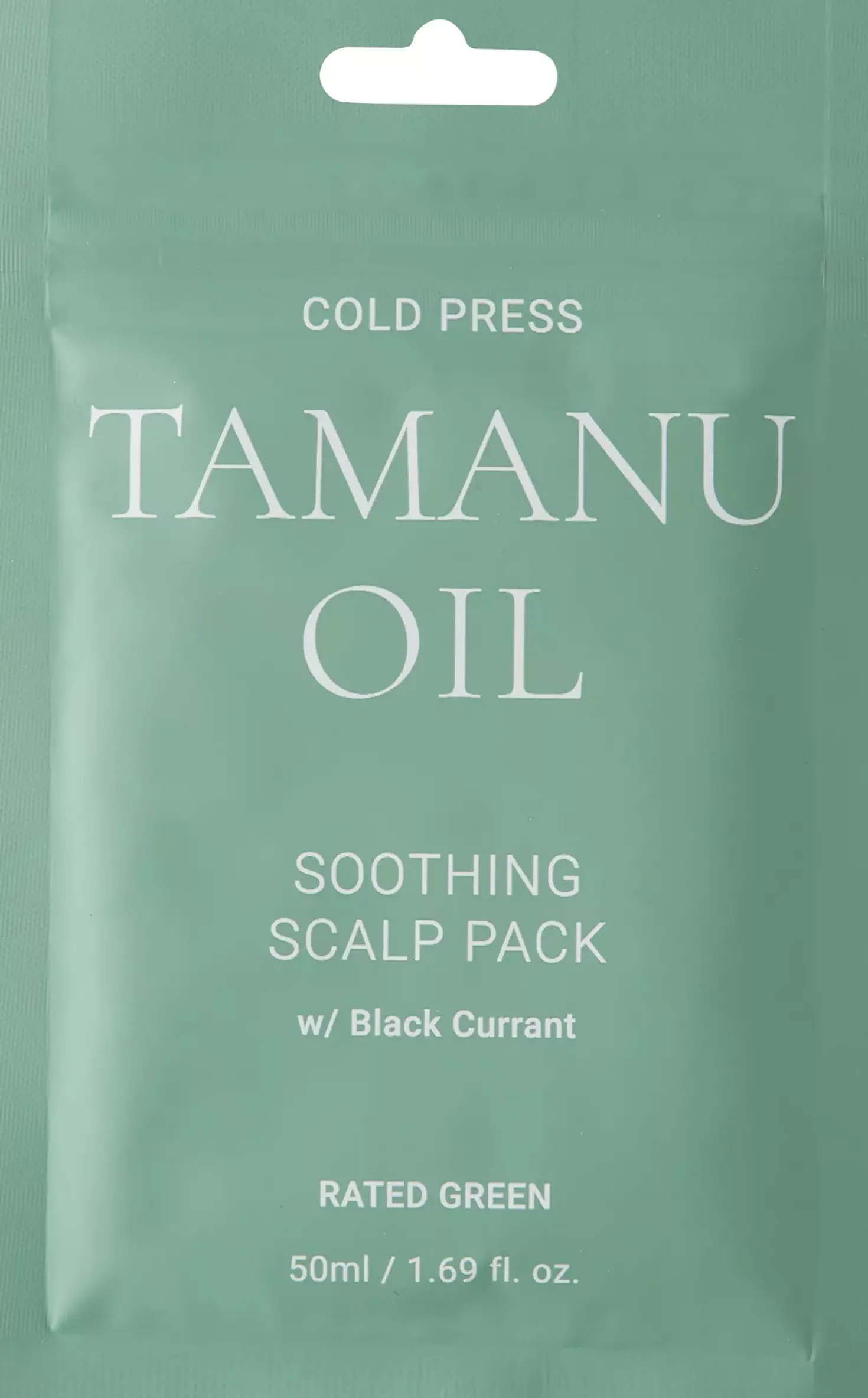 Rated GreenScalp Pack Cold Press Tamanu Oil Soothing Scalp Pack Black Currant 50 ml