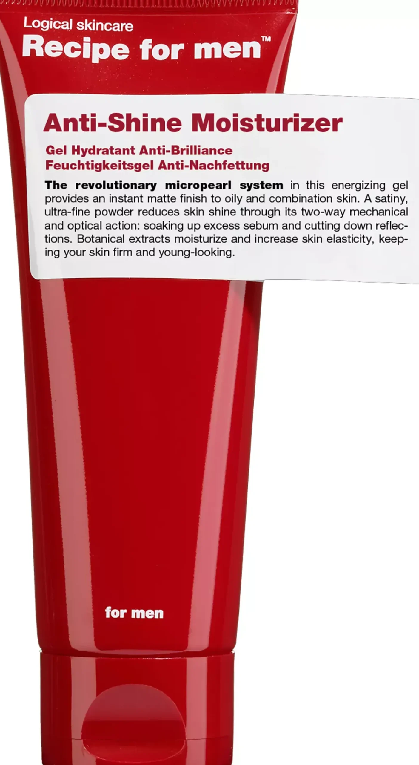 Recipe for men Anti-Shine Moisturizer 75 ml