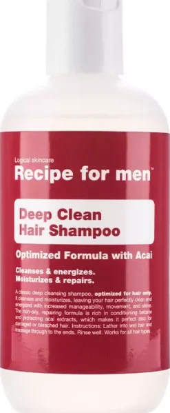 Recipe for men Deep Clean Hair Shampoo 250 ml