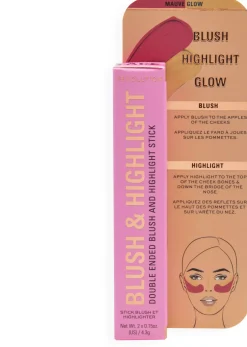 Revolution Beauty London Blush & Highlight Stick Mauve Glow