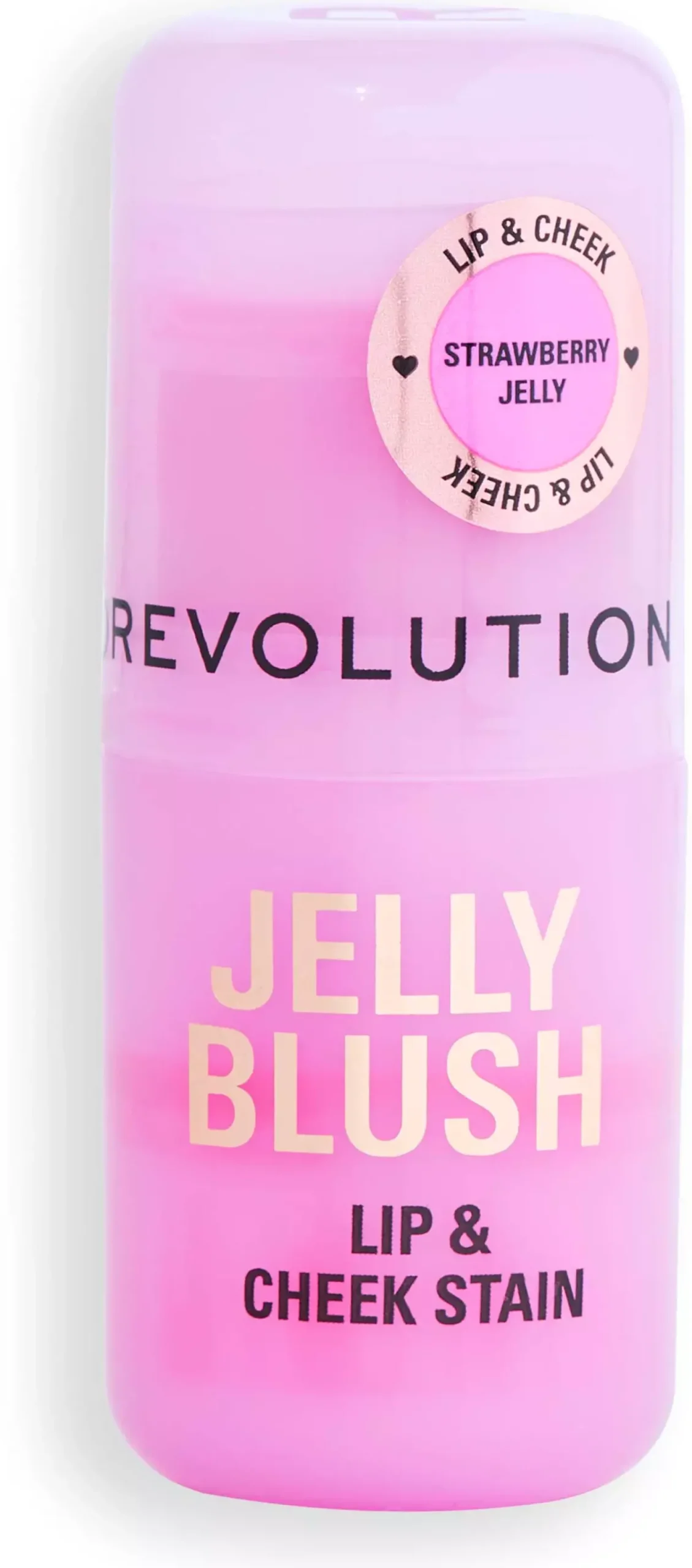 Revolution Beauty London Jelly Blush Stick Lip and Cheek Stain Strawberry Pink