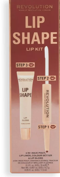 Revolution Beauty London Lip Shape Kit Chauffeur Nude