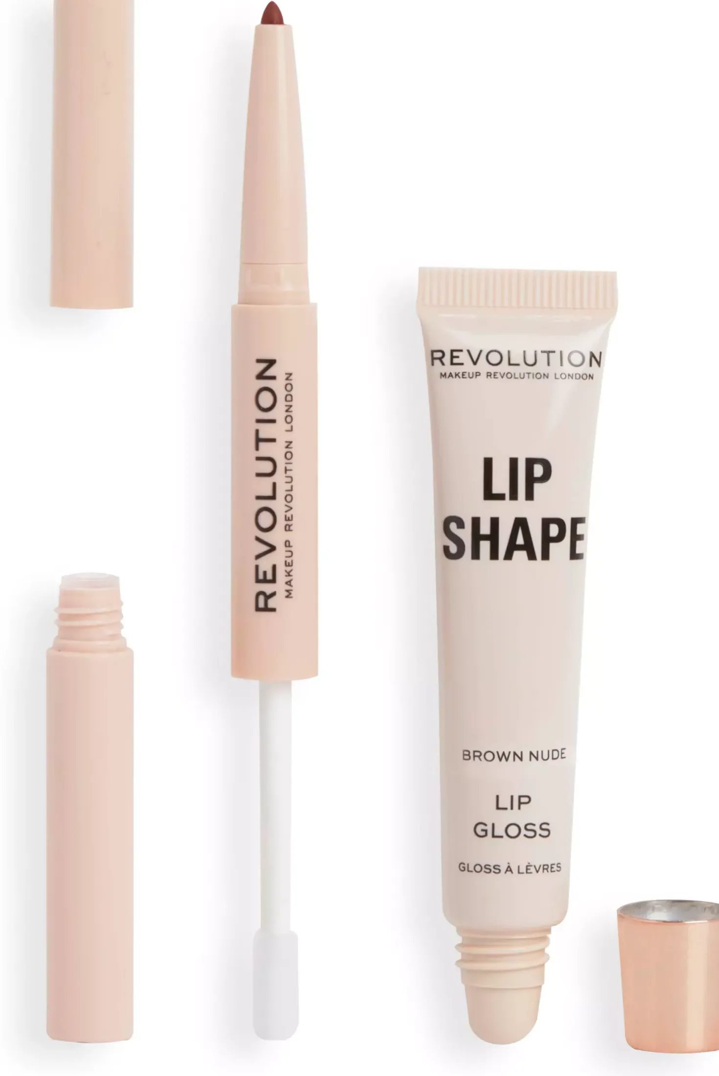 Revolution Beauty London Lip Shape Kit Brown Nude