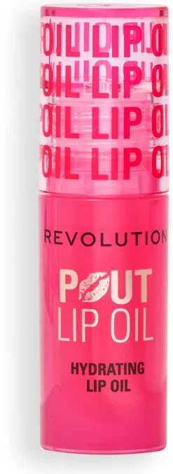 Revolution Beauty London Pout Lip Oil Raspberry Pink