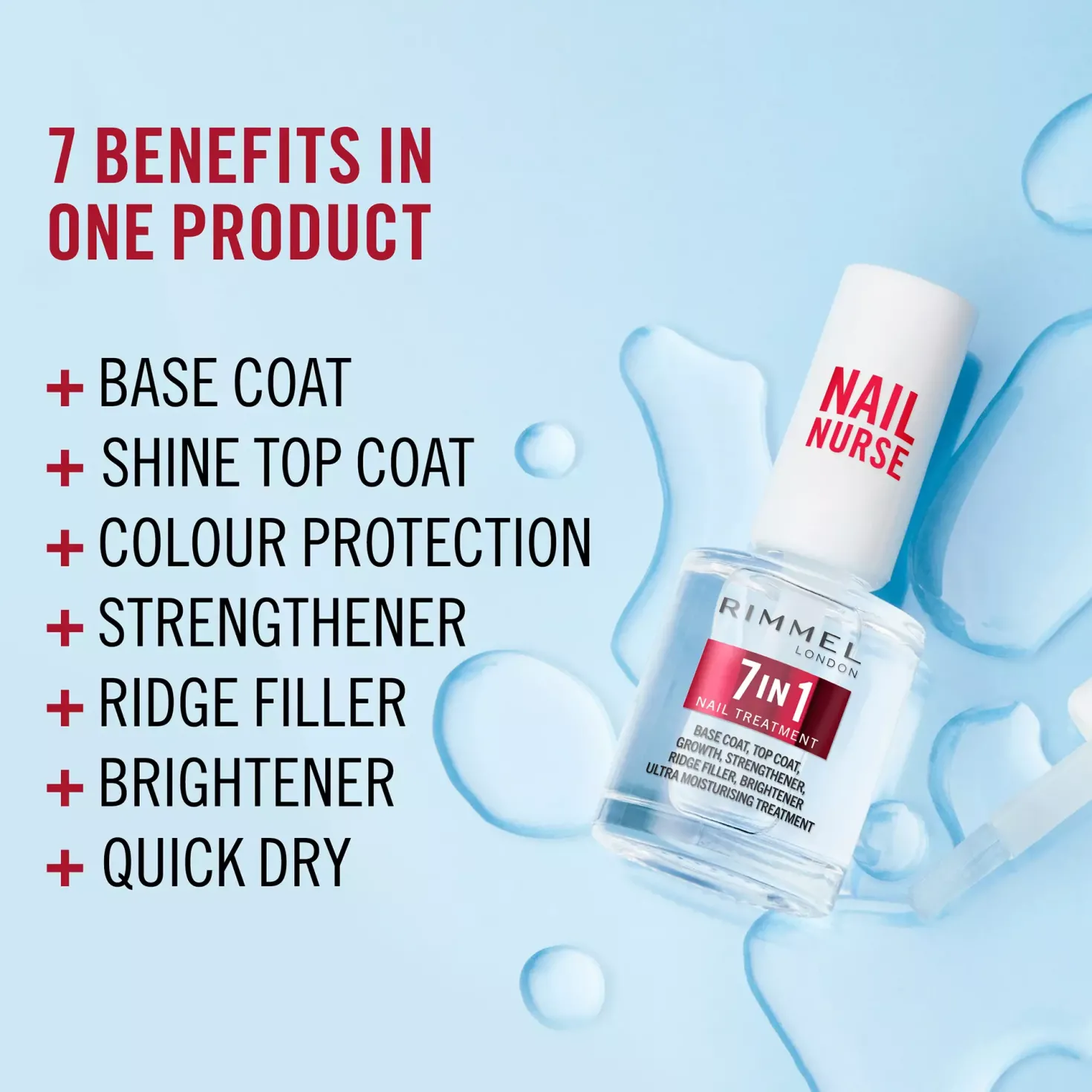 Rimmel Nail Care 7 in 1 Multi Benefit Base & Top Coat 12 ml
